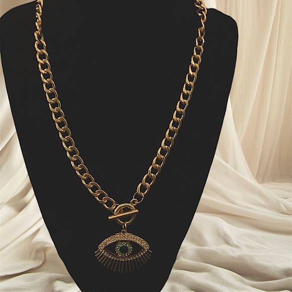 COPY - Gold Evil Eye Necklace - Picture 2 of 5